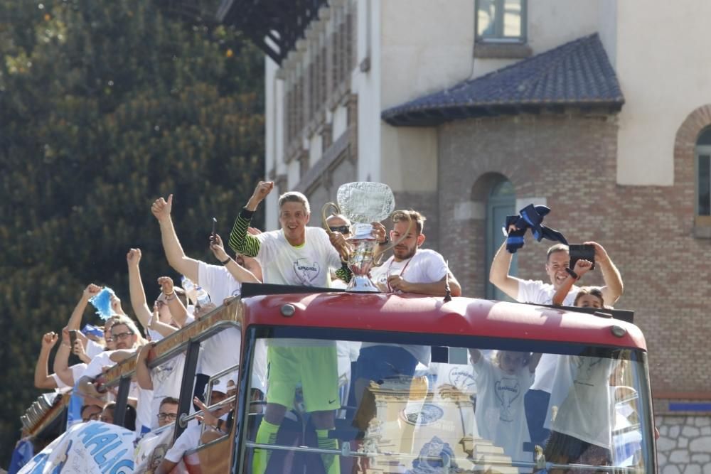 Recibimiento al Málaga CF en el Ayuntamiento de Málaga.