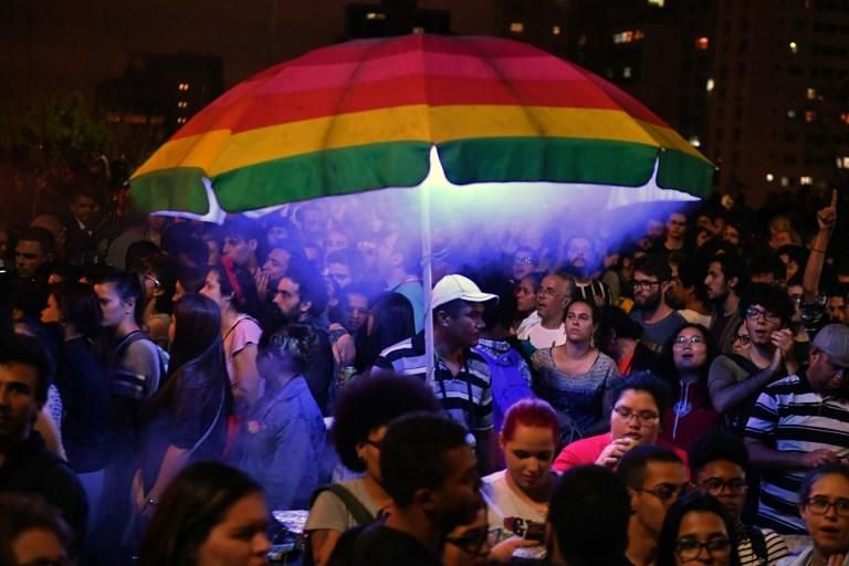 Protestas en Brasil contra el candidato a la presidencia Jair Bolsonaro. (NELSON ALMEIDA / AFP)