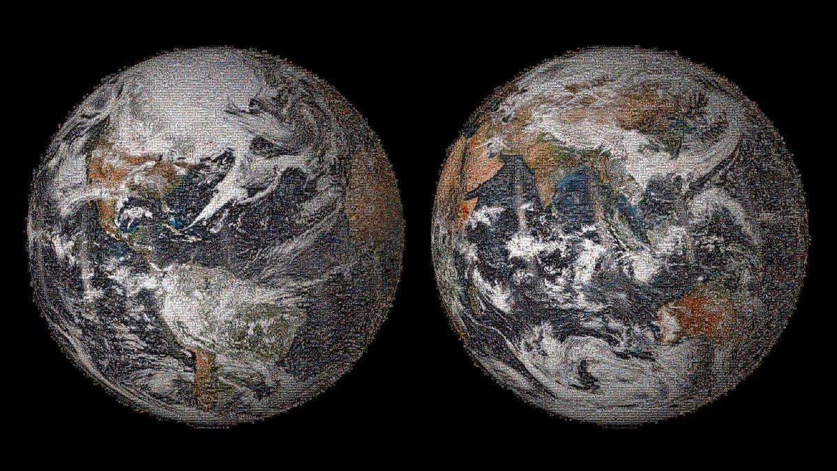 Mosaico de la Tierra con imágenes de Google Earth