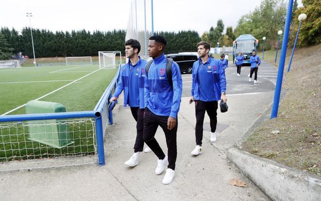 Entrenamiento del FC Barcelona en la Ciudad Deportiva del Alavés.