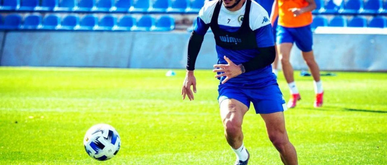 Borja Martínez, nuevo jugador del Murcia, durante su etapa con el Hércules.  | DIARIO INFORMACIÓN