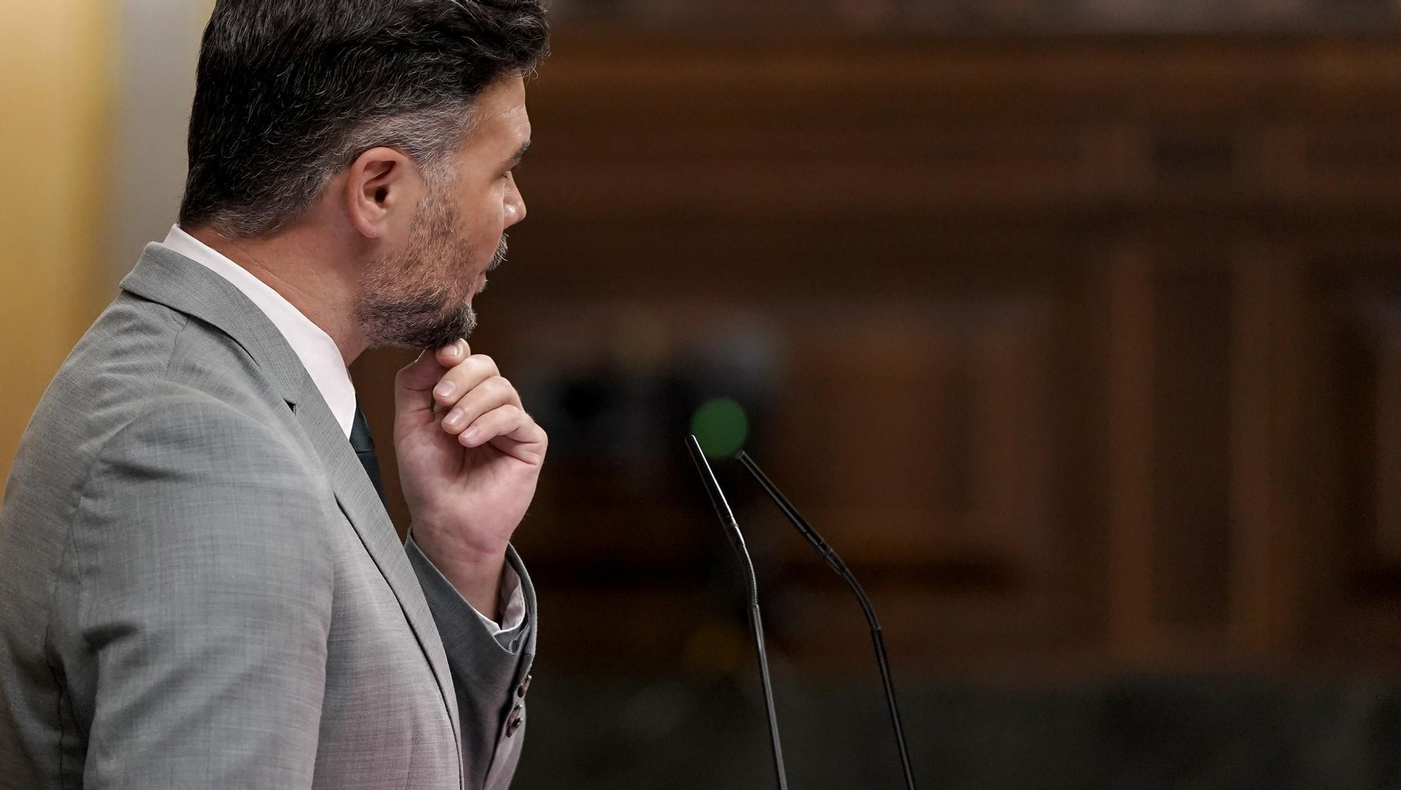 Gabriel Rufián. Comparecencia de Pedro Sánchez en el Congreso de los Diputados.