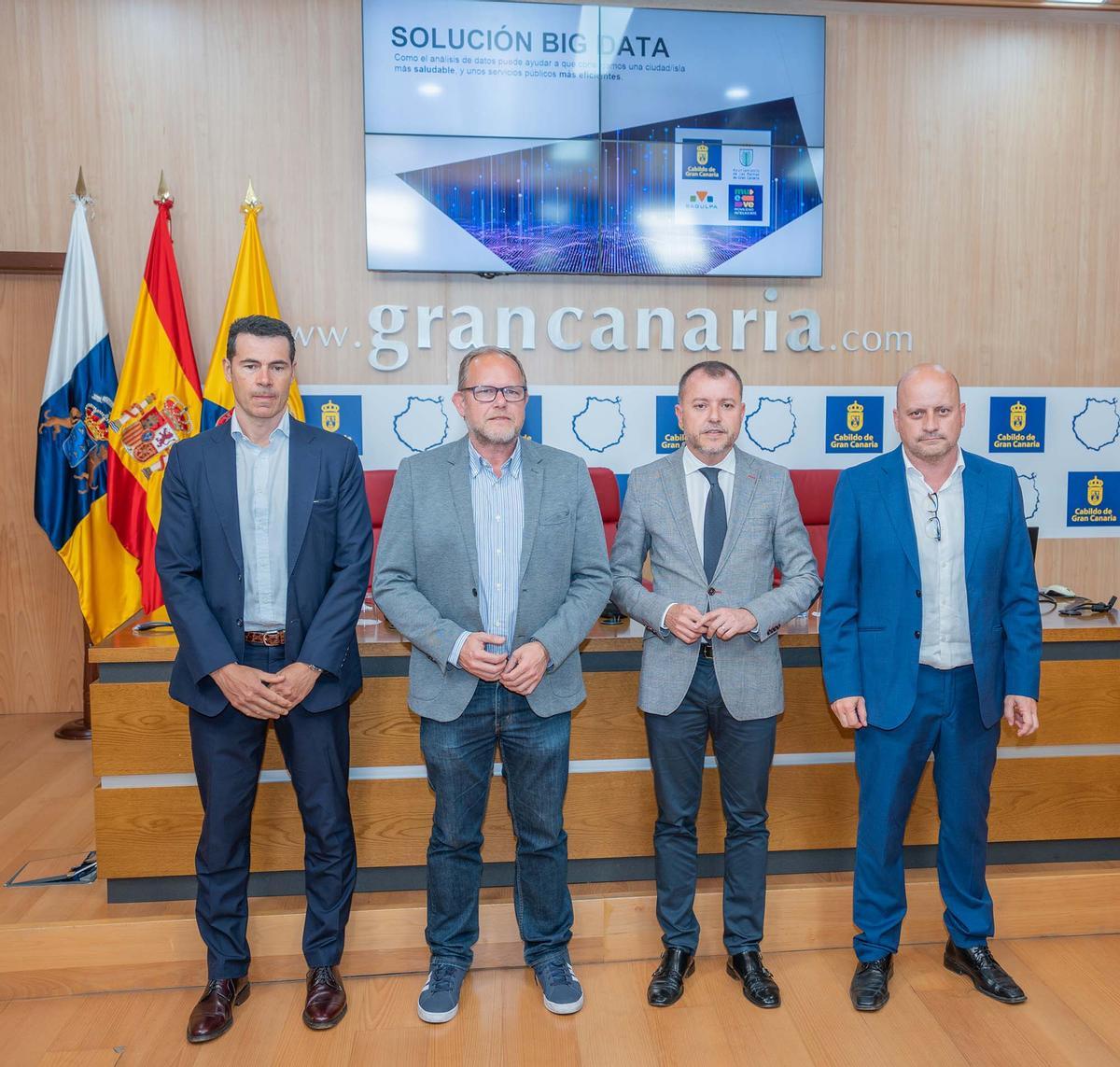 Acto de presentación de la solución de grandes datos sobre movilidad en Gran Canaria.