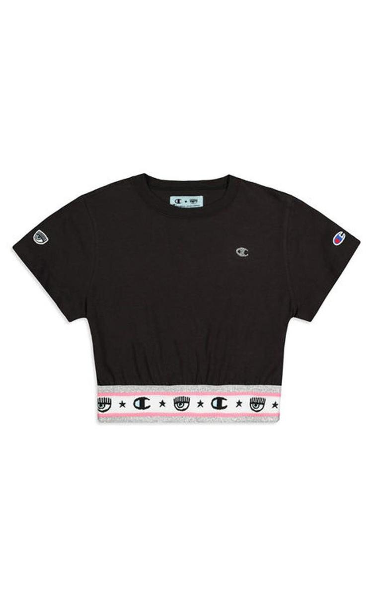 Camiseta 'cropped' de Champion x Chiara Ferragni (Precio: 120 euros)