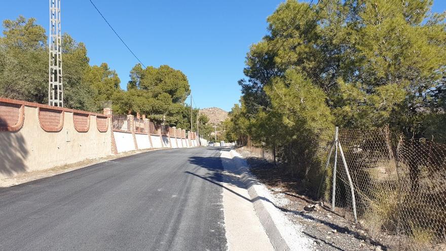 Alicante completa el Plan de Asfaltado en Partidas Rurales con la actuación sobre 27 caminos por 1,3 millones