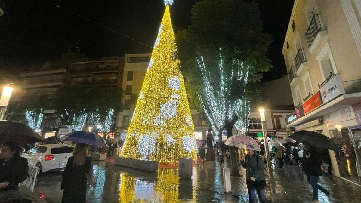 Alumbrado navideño de Don Benito del pasado año.