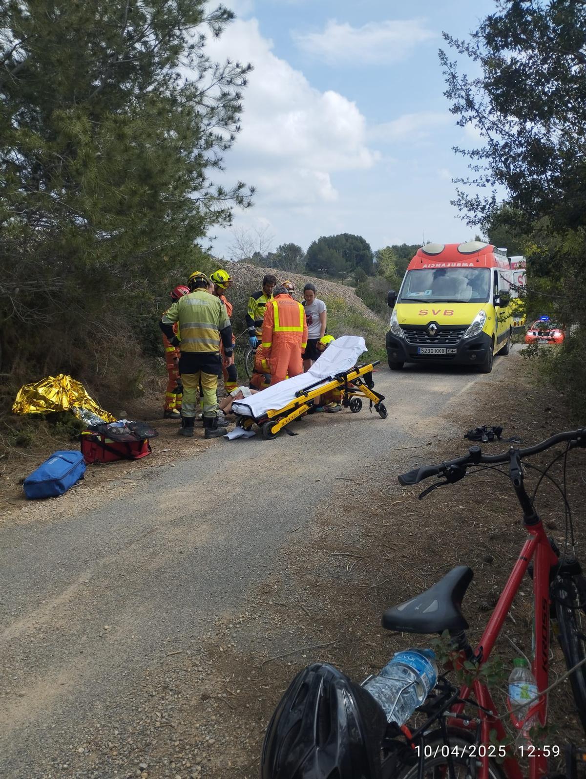 Instantes tras el accidente.