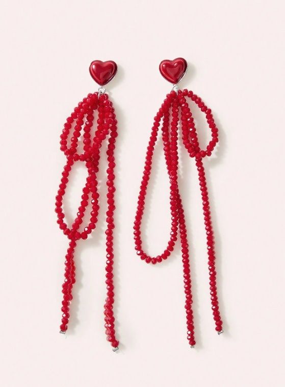 Pendientes con fleco en forma de corazón de Shein