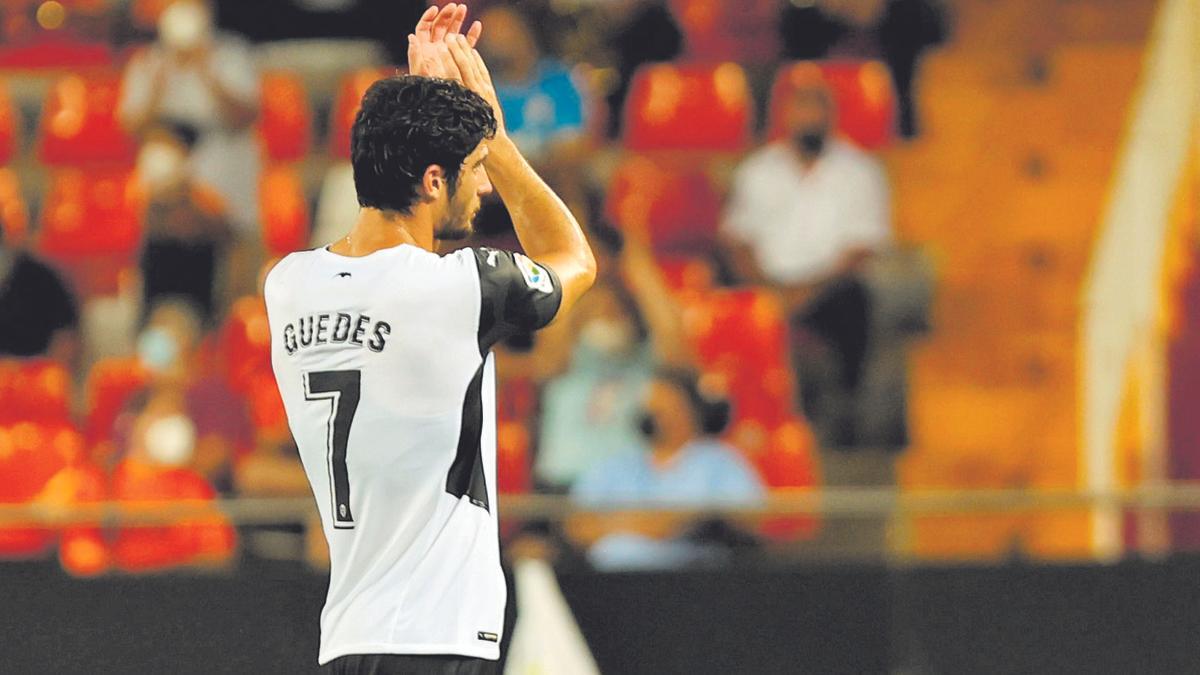 Guedes, en el primer partido de LaLiga ante el Getafe