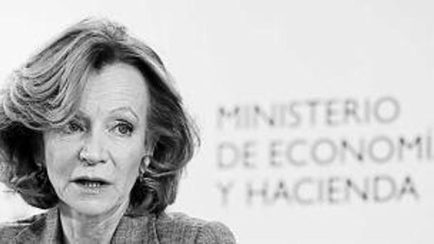 Elena Salgado, ministra de Economía y Hacienda.