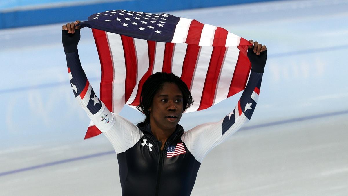 Erin Jackson oro en patinaje de velocidad 500 metros