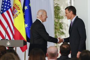 Joe Biden y Pedro Sánchez, en la Moncloa el 28 de junio de 2022.