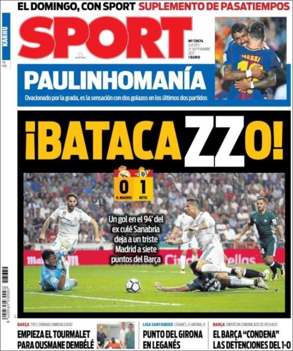 Estas son las portadas deportivas de este jueves 2