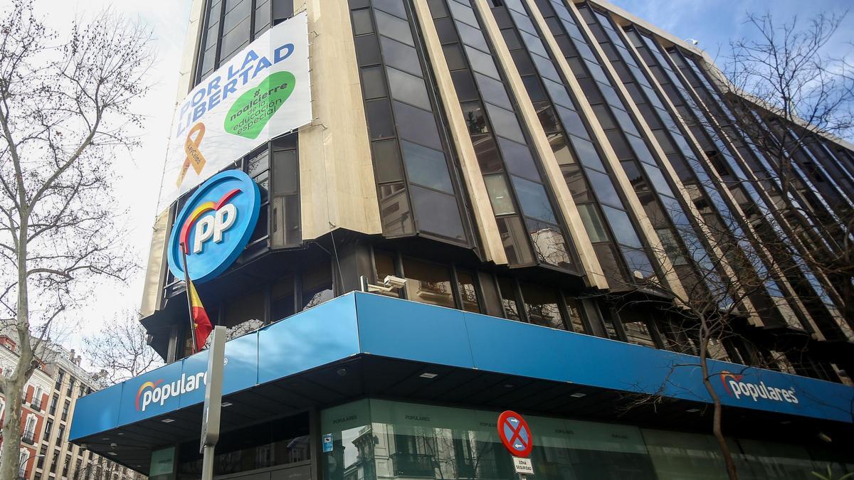 Sede del PP en la calle Génova de Madrid.