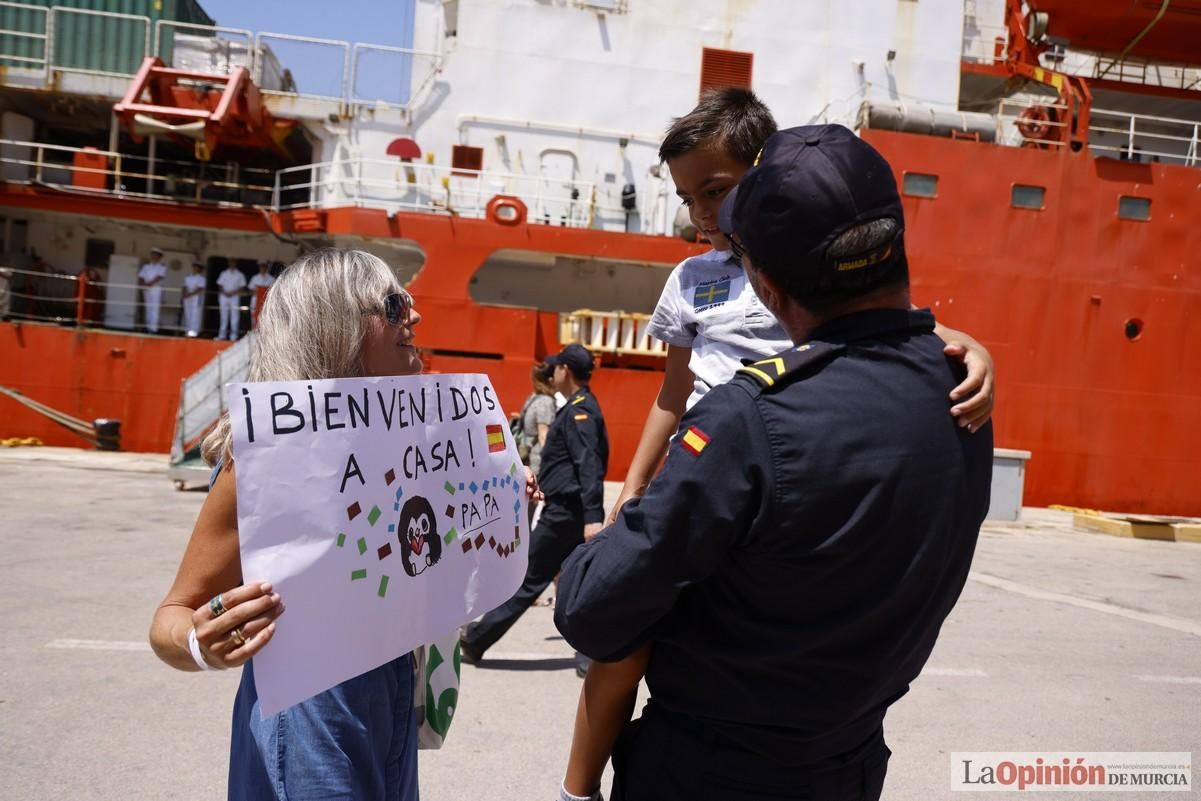 La llegada del buque Hespérides al Puerto de Cartagena, en imágenes