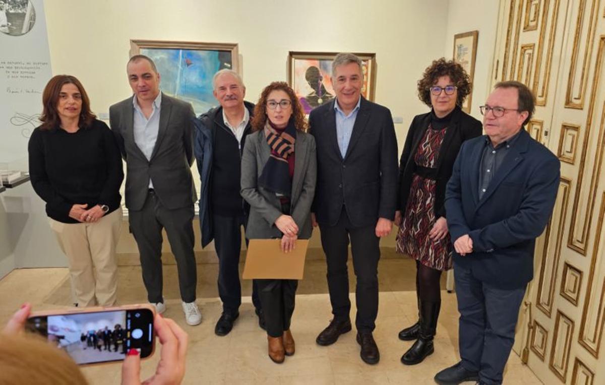 Sampériz, Villacampa y Oliván, entre otros en el acto.