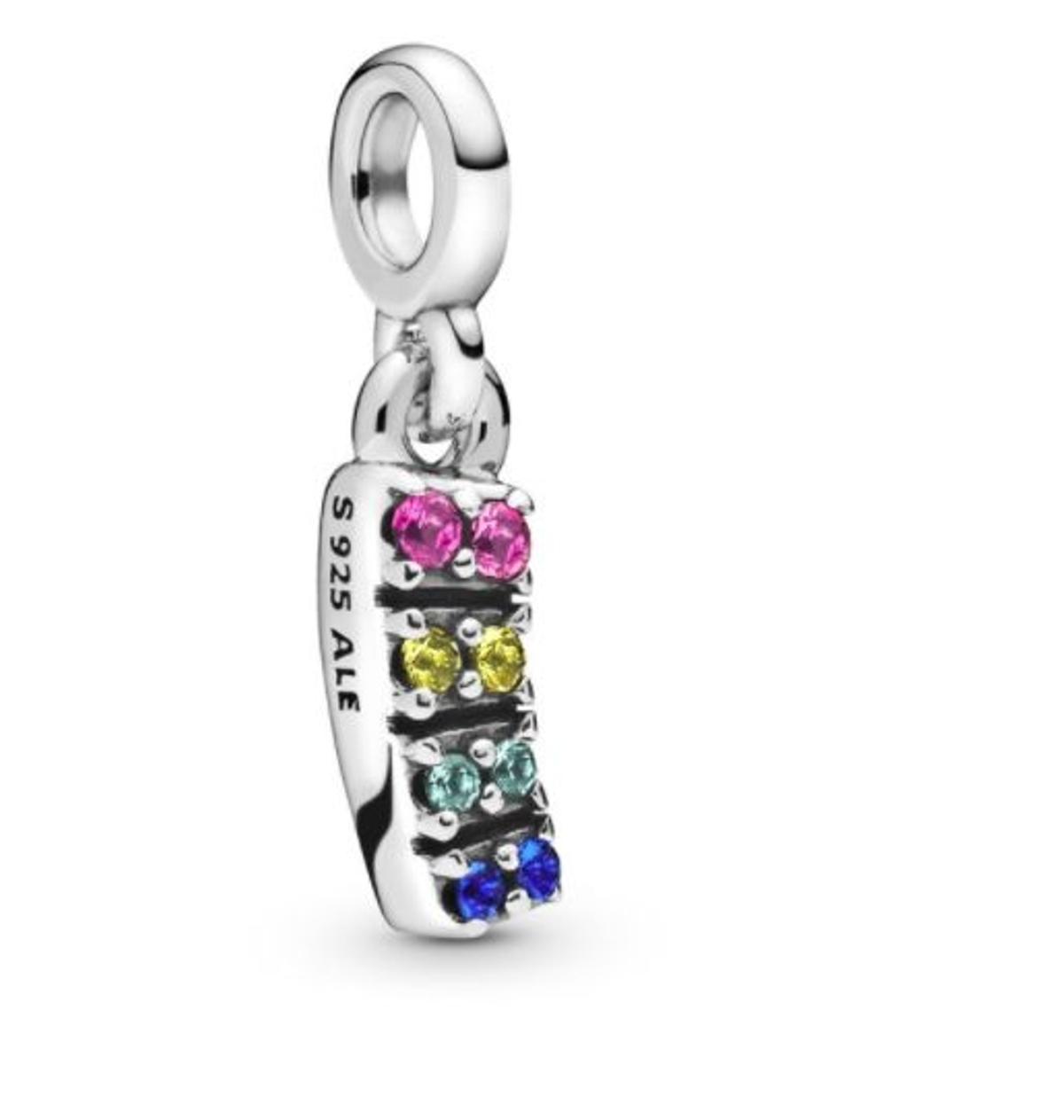 Charm colgante en plata de ley Mi Arcoiris