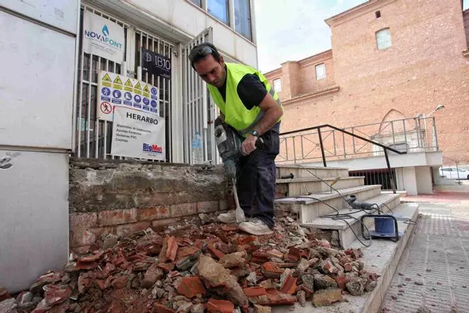 Fotos de las obras de reforma de los antiguos juzgados en Vila-real