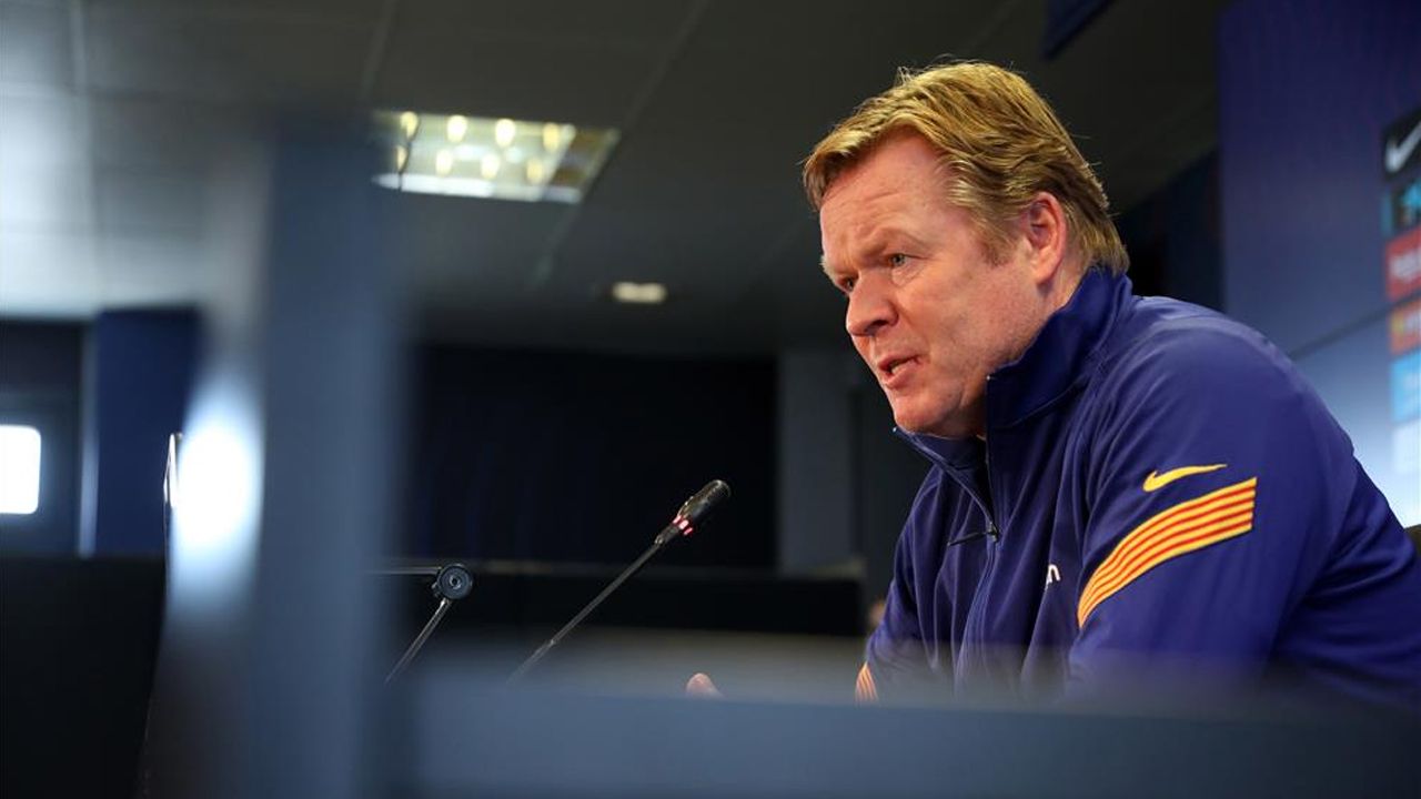 Koeman, en rueda de prensa