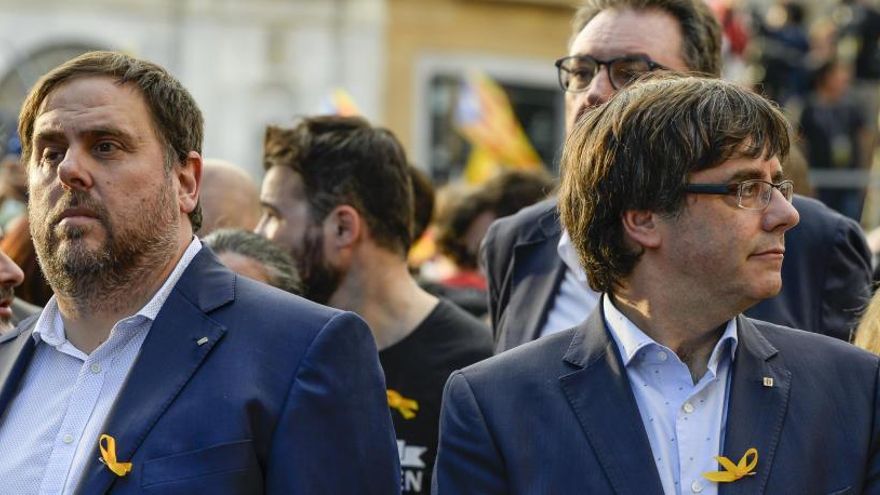 Una imagen de Junqueras y Puigdemont.