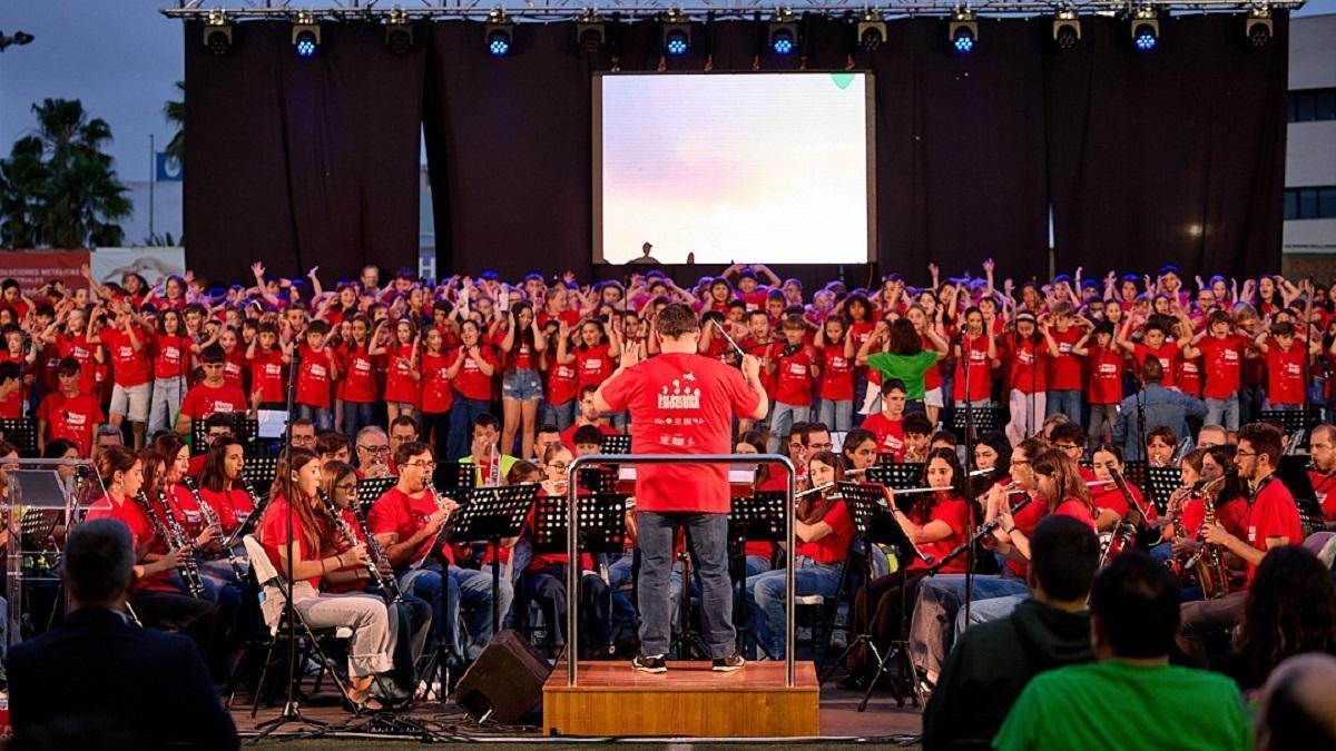 Alumnado participante de la iniciativa en el Clariano.
