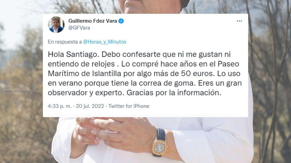 Polémica desatada con Vara en redes sociales por su supuesto reloj falso -  La Opinión de Murcia