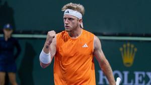 Davidovich, celebrando un punto