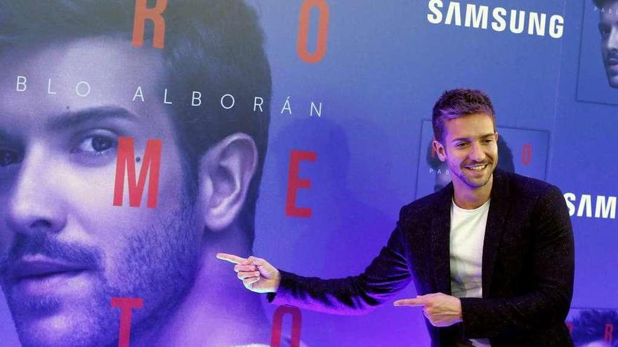 El cantante Pablo Alborán, la semana pasada, durante la presentación de su disco.