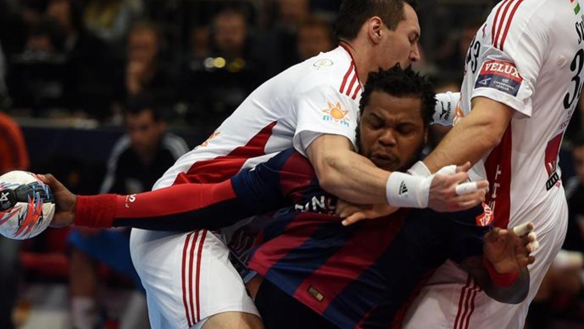 Cédric Sorhaindo, en la final de la Champions de 2014 ante el Veszprém que acabó con triunfo azulgrana