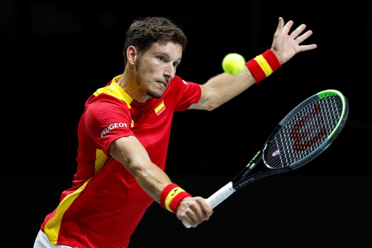 Pablo Carreño, en su enfrentamiento ante Emilio Gómez. Pablo Carreño, en su enfrentamiento ante Emilio Gómez.
