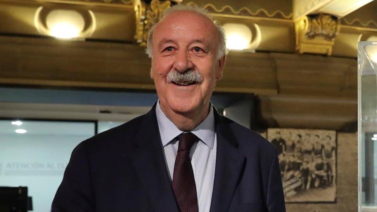 Vicente del Bosque en la presentación del Espacio Selección