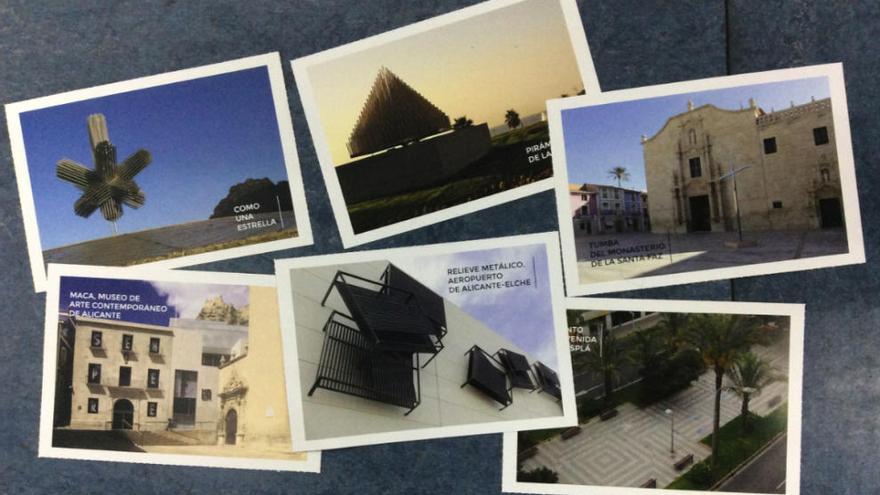 Postales con las obras de Sempere editadas por el Ayuntamiento de Alicante