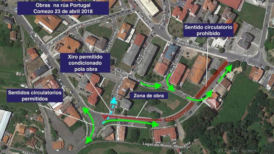 Mapa de los itinerarios circulatorios alternativos