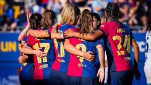 El Barça en el último partido de Liga F ante el Deportivo de La Coruña