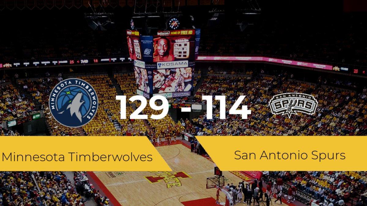 Minnesota Timberwolves logra la victoria frente a San Antonio Spurs por 129-114