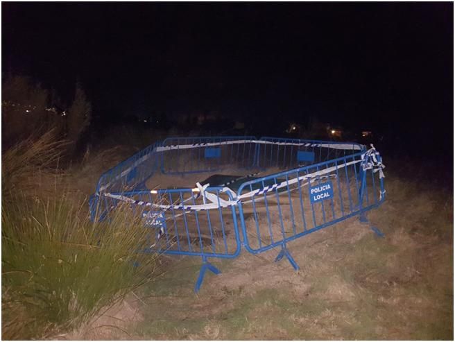 Los pozos precintados en Badajoz por la Policía Local