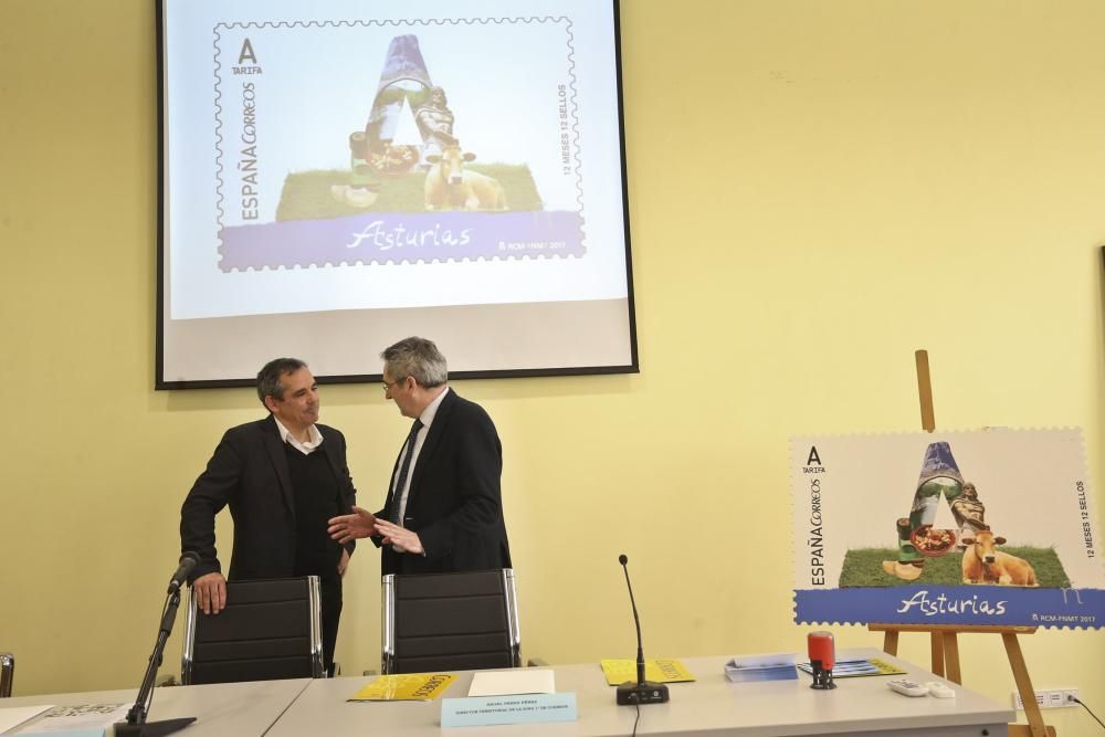 Correos presenta un sello dedicado a Asturias