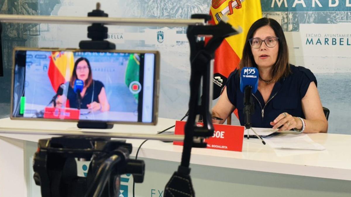 La portavoz del PSOE en Marbella, Isabel Pérez.