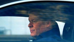 Koeman, a su llegada este martes a la ciudad deportiva del Barça.