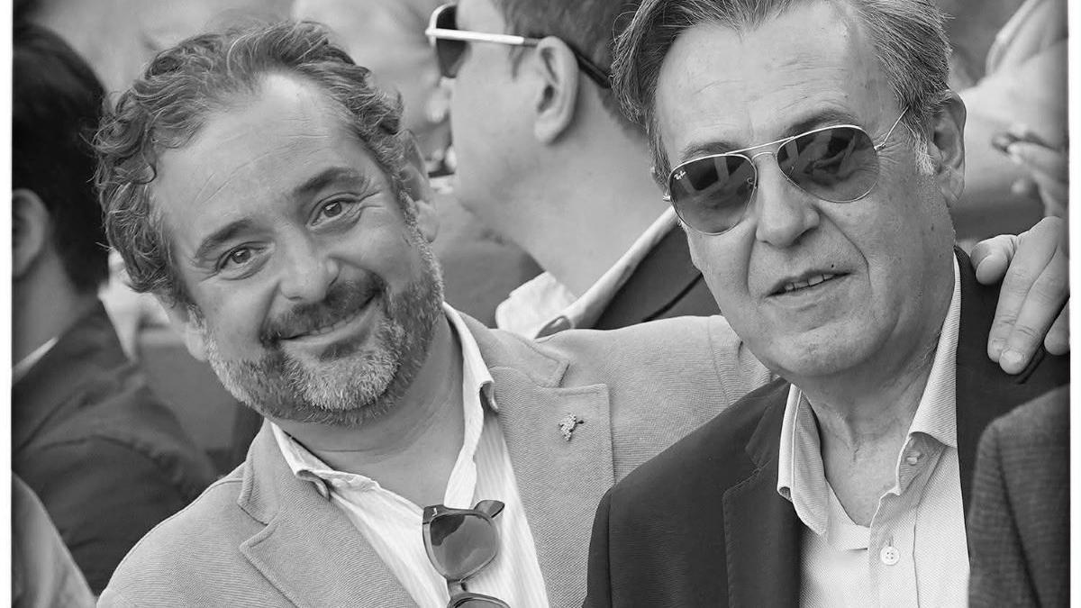 El periodista Pepe Ribagorda con Ivan Sanz