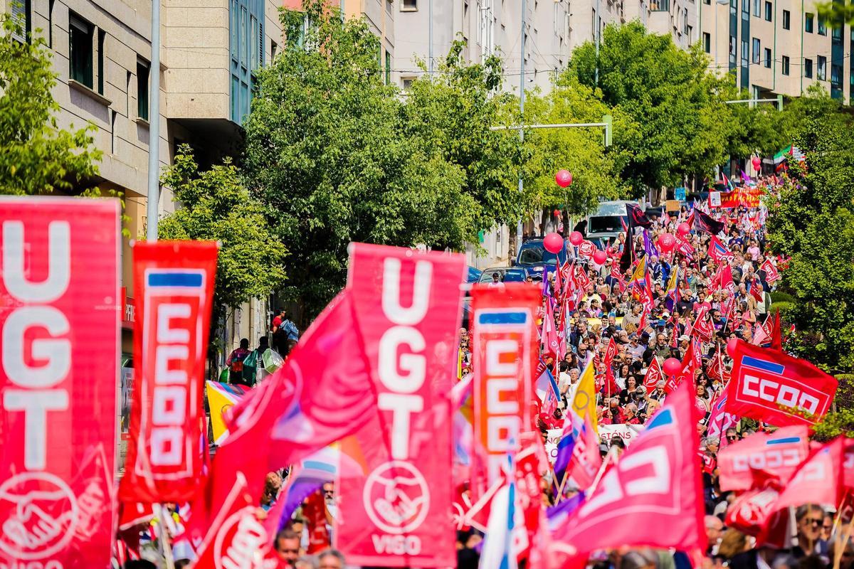 Primero de Mayo en Vigo: por la paz, mejores salarios y vivienda digna