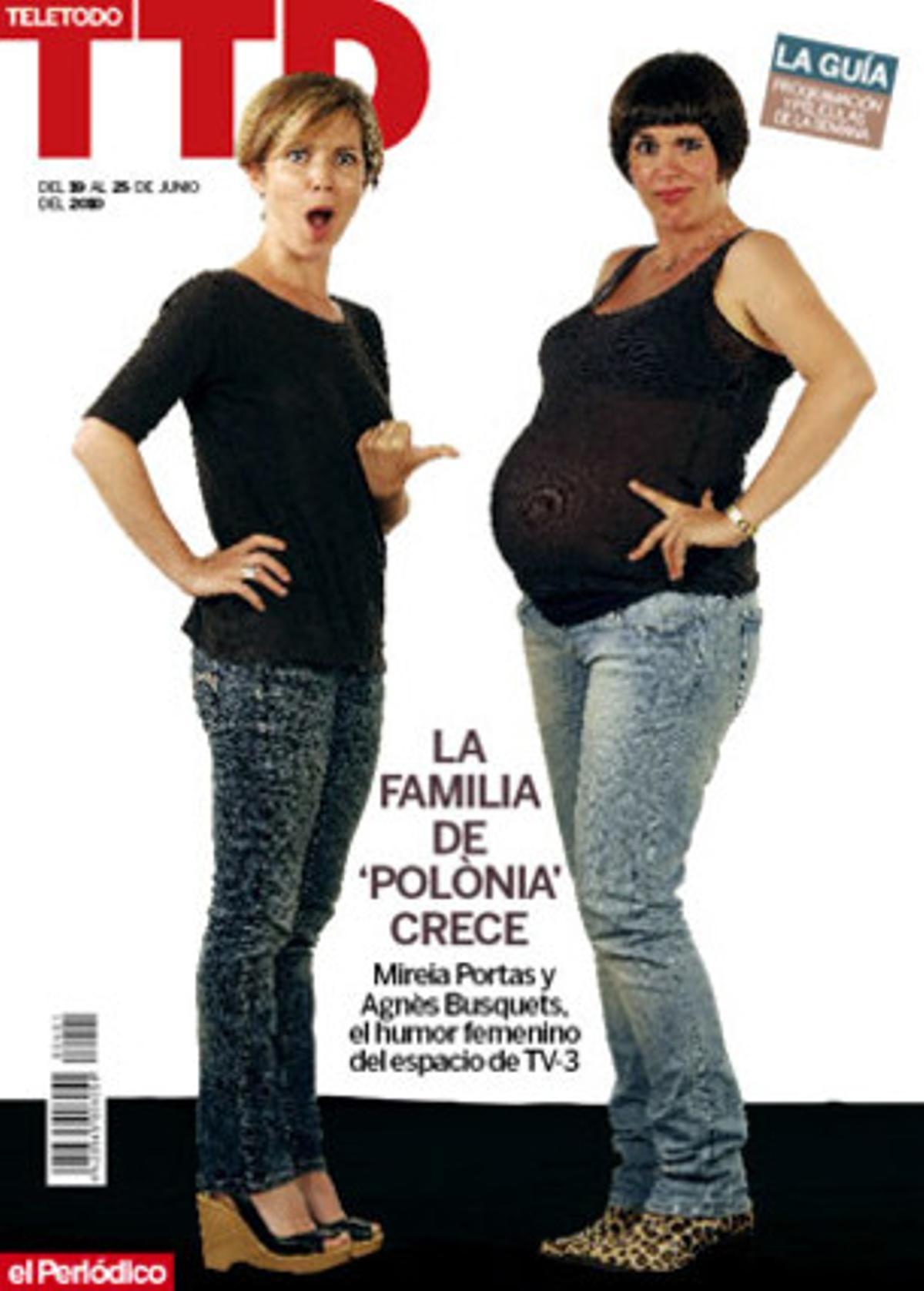 Agnès Busquets i Mireia Portas, a la portada del ’Teletodo’. Agnès Busquets i Mireia Portas, a la portada del ’Teletodo’.