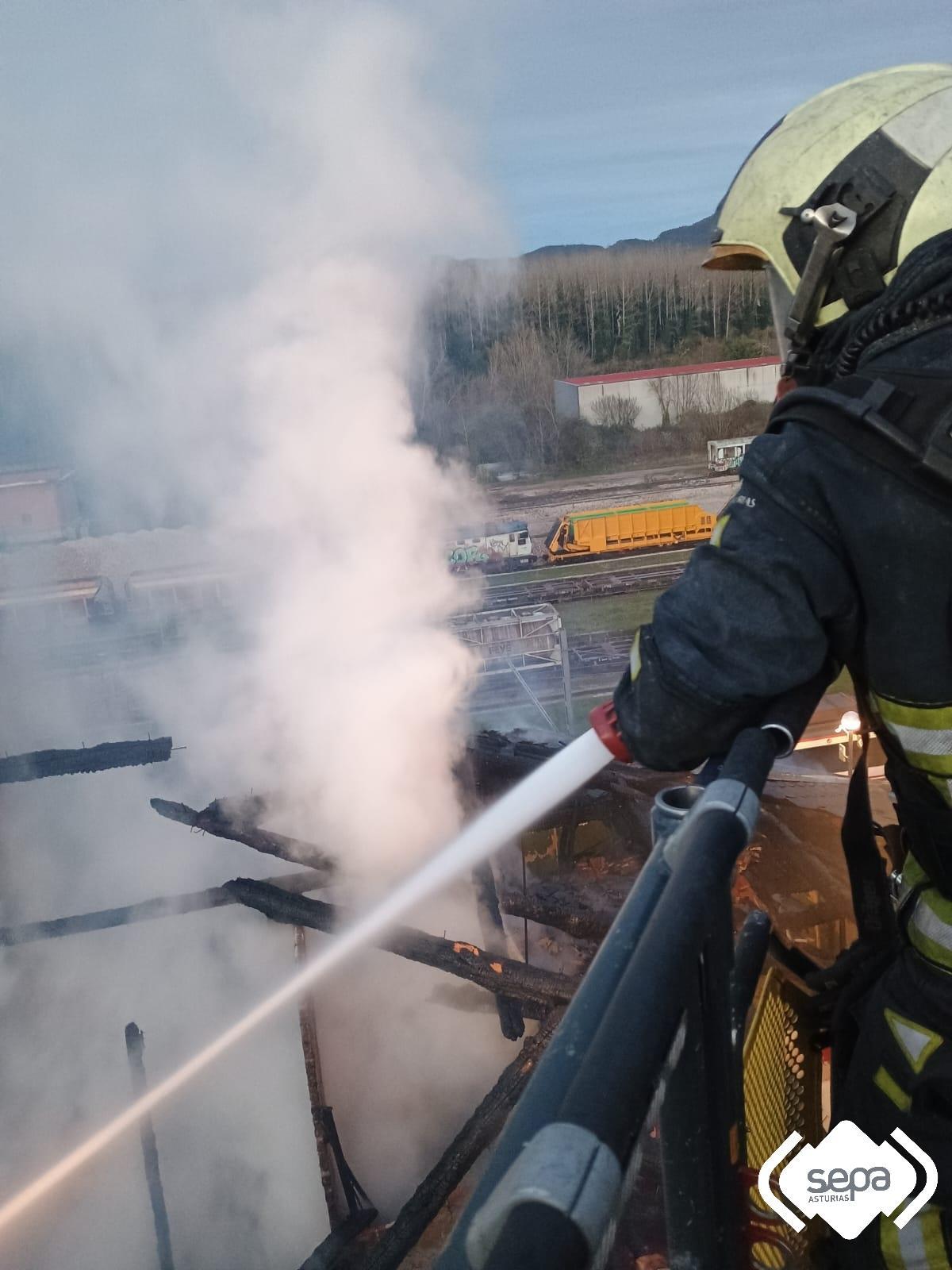 Extinción de las llamas.