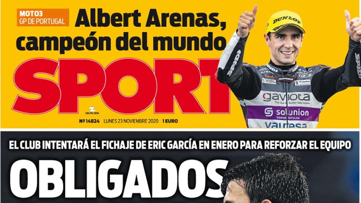 Esta es la portada de SPORT