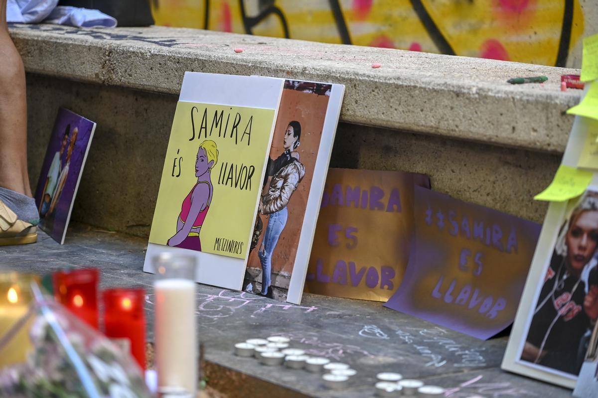Homenaje a Shamira, la chica a la que mató una palmera en el Raval de Barcelona
