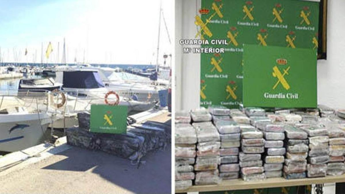 Imágenes de la droga facilitadas por la Guardia Civil en 2015.