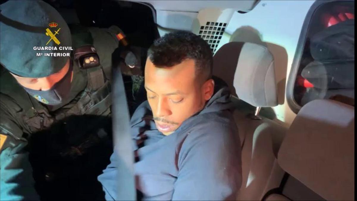 El Melillero, en el momento de ser detenido por la presunta agresión en Cártama.