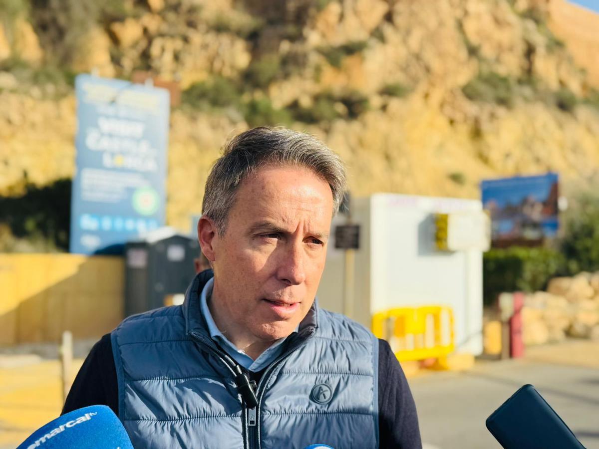 Gil Jódar durante su comparecencia de este miércoles en el Castillo de Lorca.