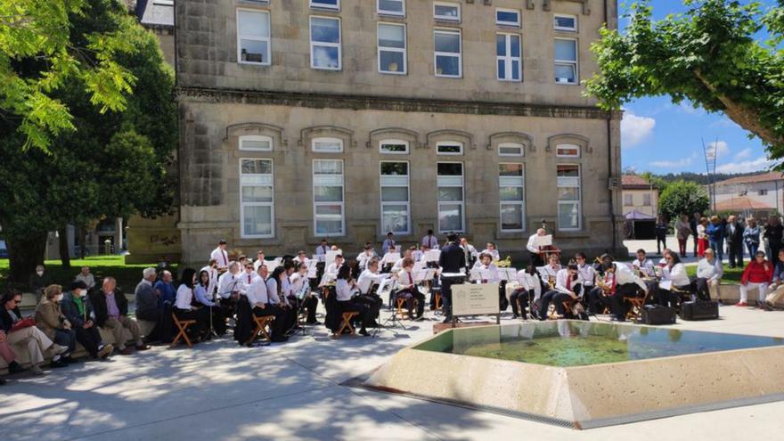 Concierto de la banda por las fiestas del San Paio de este año.