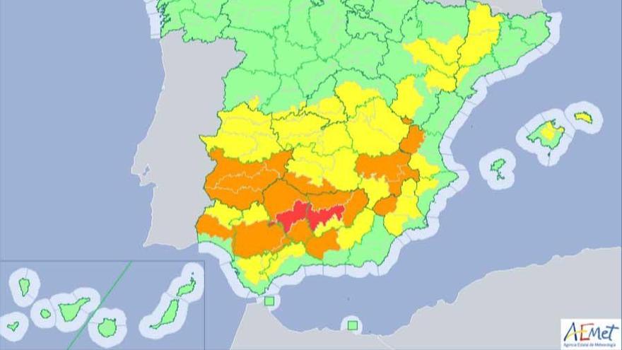 Extremadura alcanzará mañana 40 grados